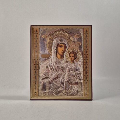 ICOANĂ LITOGRAFIATĂ PE MDF - DREAPTĂ - MAICA DOMUNULUI PRODROMITA - 15X18 CM