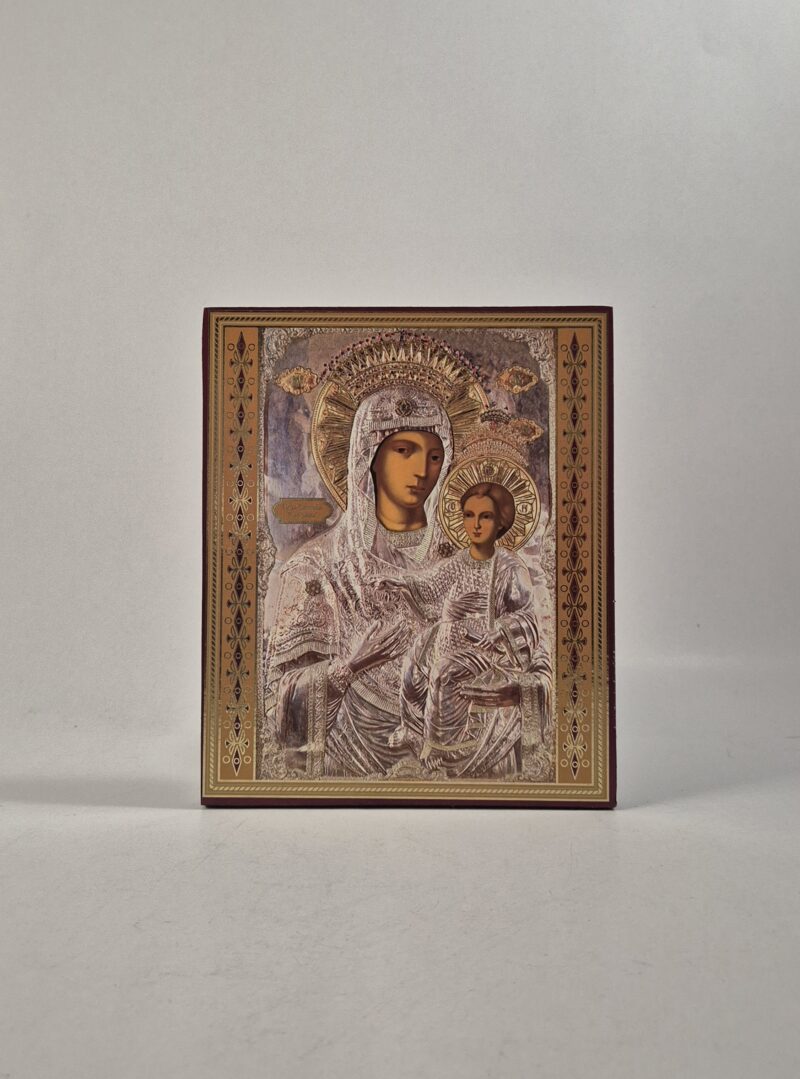 ICOANĂ LITOGRAFIATĂ PE MDF - DREAPTĂ - MAICA DOMUNULUI PRODROMITA - 15X18 CM