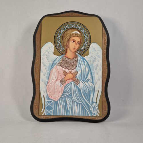 ICOANĂ LITOGRAFIATĂ PE MDF - DECUPATĂ - SFÂNTUL ÎNGER PĂZITOR - 21X30 CM