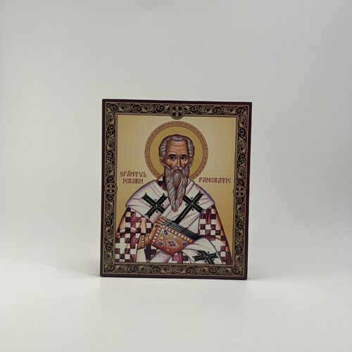ICOANĂ LITOGRAFIATĂ PE MDF - DREAPTA - SFANTUL SFINTIT MUCENIC PANGRATIE - 15X18 CM