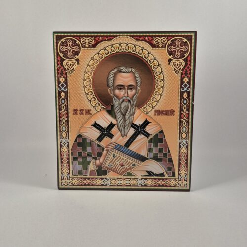 ICOANĂ LITOGRAFIATĂ PE MDF - DREAPTA - SFANTUL SFINTIT MUCENIC PANGRATIE - 20X24 CM