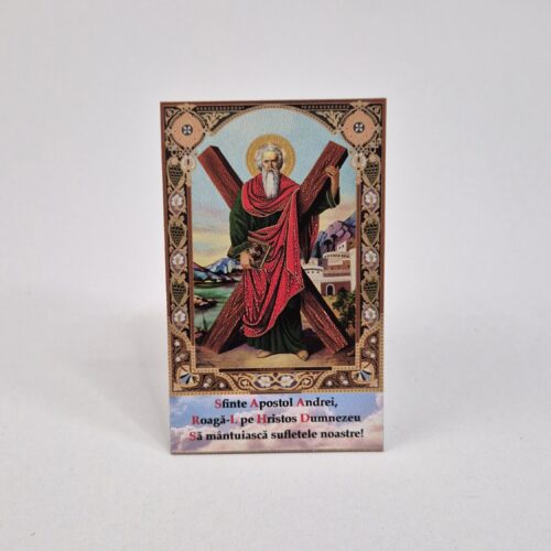 MAGNET - SFANTUL APOSTOL ANDREI - OCROTITORUL ROMANIEI - 8X5 CM
