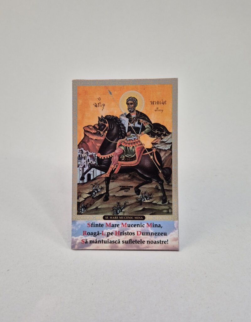 MAGNET - SFANTUL MARE MUCENIC MINA - 8X5 CM